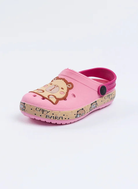 Babuche Infantil Menina Rosa com Tira Pink Capivara