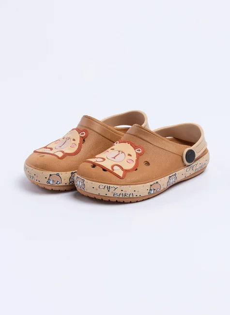 Babuche Infantil Menina Marrom Capivara