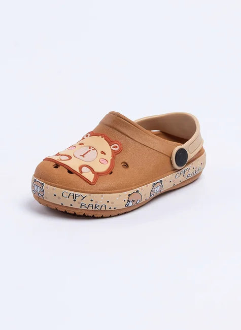 Babuche Infantil Menina Marrom Capivara