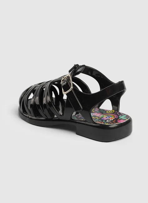 Sandália Preto Com brilho Infantil Menina