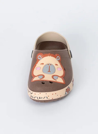 Babuche Infantil Unissex Marrom Escuro Capivara