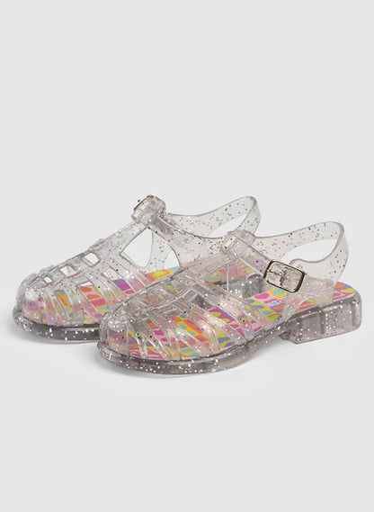 Sandália Transparente Com brilho Infantil Menina