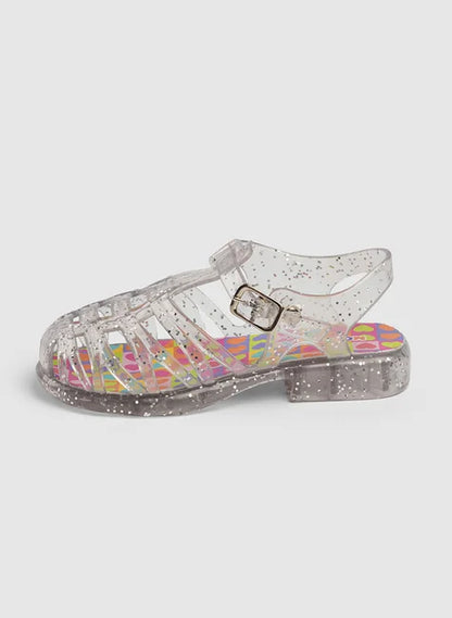 Sandália Transparente Com brilho Infantil Menina