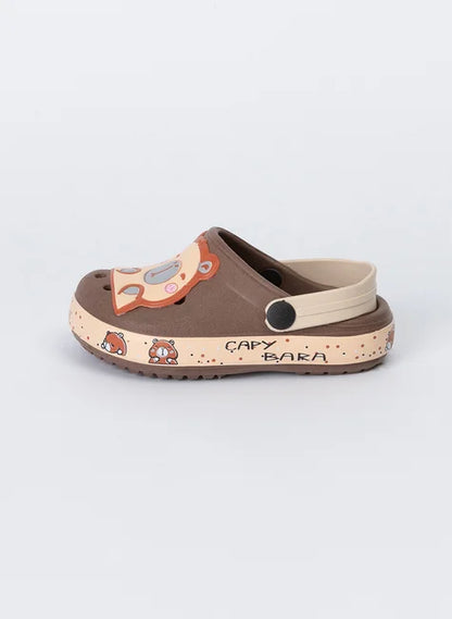 Babuche Infantil Unissex Marrom Escuro Capivara