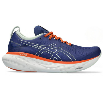 Asics Gel - Nimbus 25 Azul Marinho com Laranja e Branco