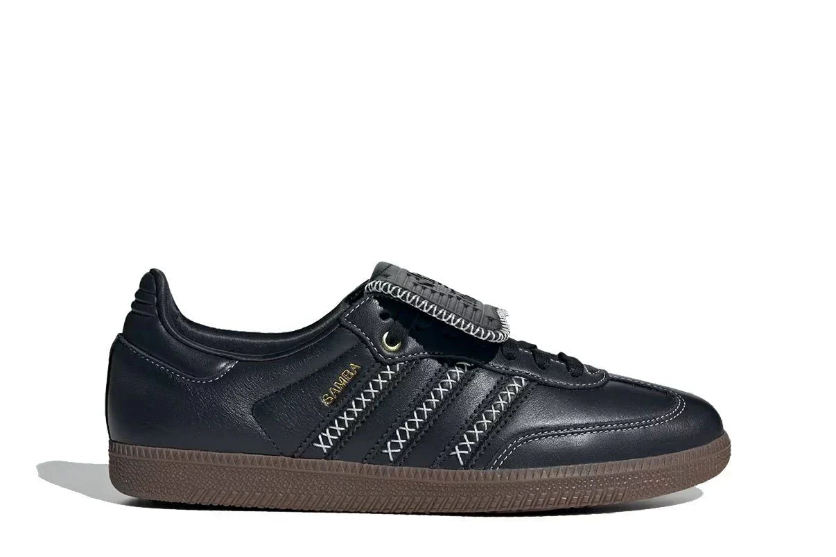 Tênis Adidas Samba LT Core Black / Off White / Gum Preto vista lateral