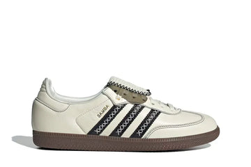 Tênis Adidas Samba LT Off White/Core Black/Gum Bege vista lateral