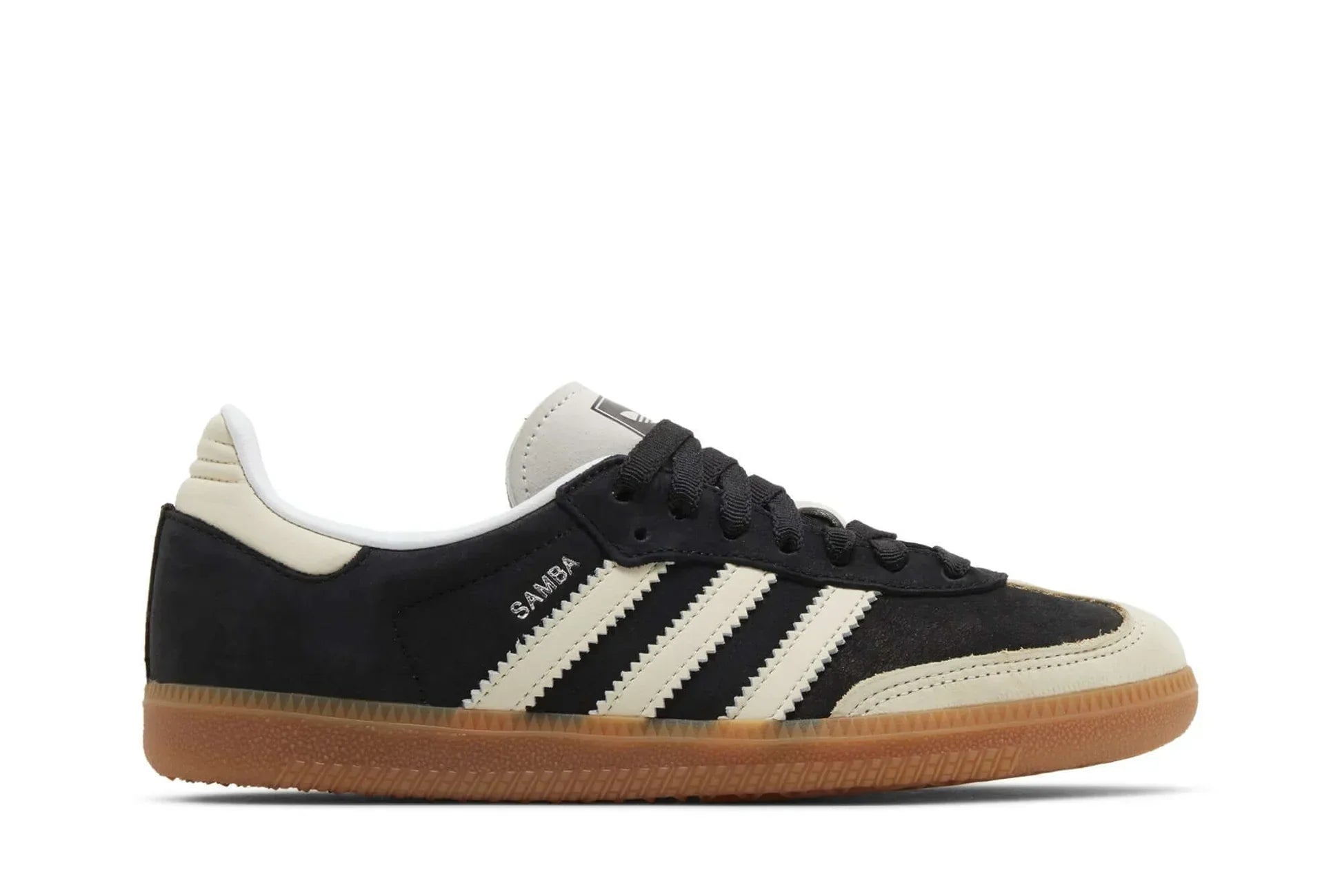 Tênis Adidas Samba OG Core Black Wonder White Preto vista lateral