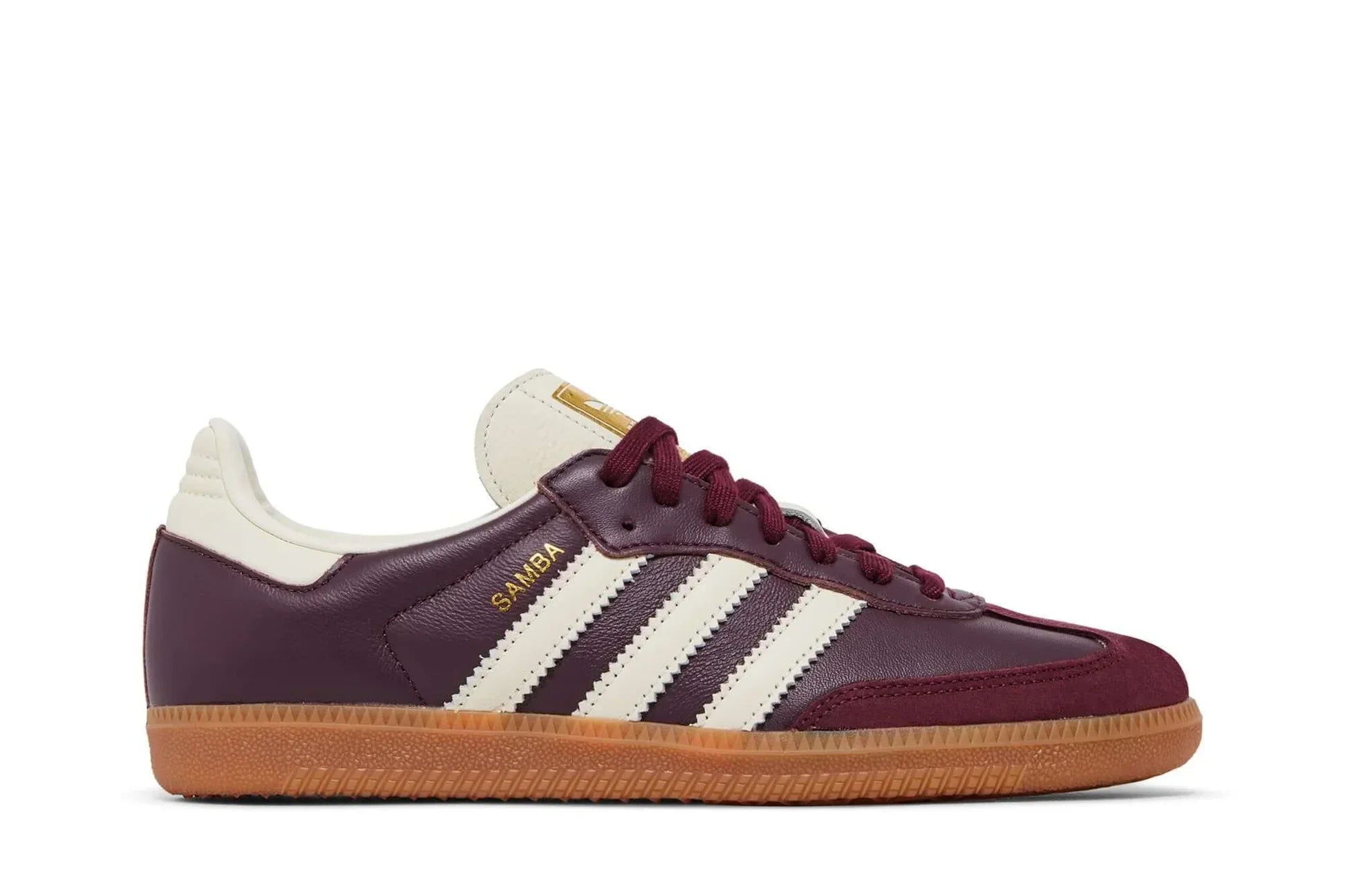 Tênis Adidas Samba Og Maroon Cream White Bordô vista lateral