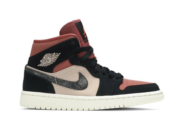 Tênis Air Jordan 1 Mid Canyon Rust Multicolor vista lateral