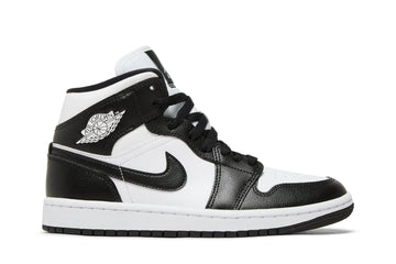 Tênis Air Jordan 1 Mid Panda Preto vista lateral