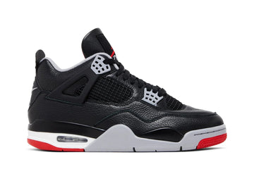 Tênis Air Jordan 4 Bred Reimagined Preto vista lateral