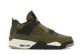 Tênis Air Jordan 4 Craft Medium Olive Verde vista lateral