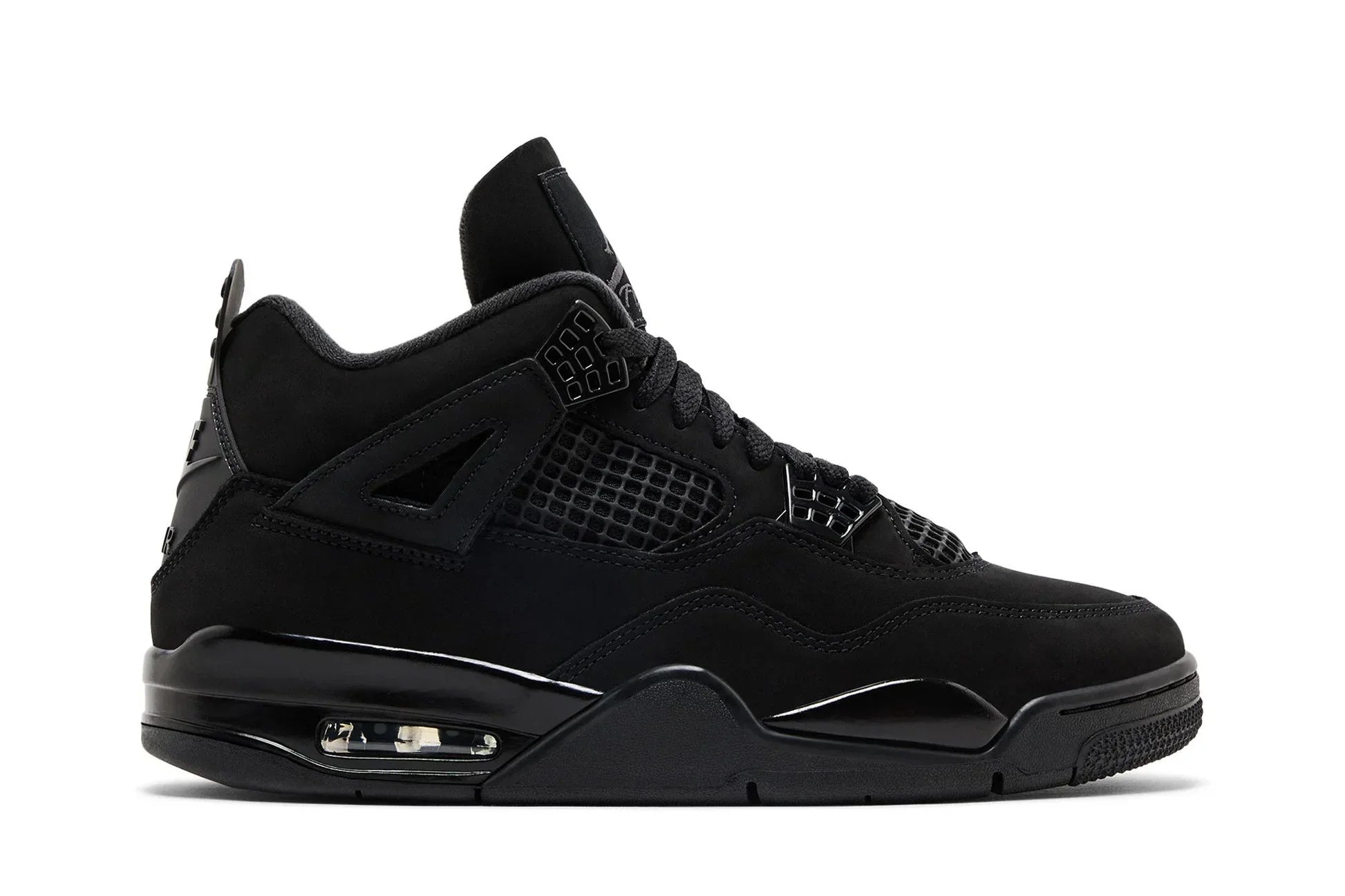 Tênis Air Jordan 4 Retro Black Cat Preto vista lateral