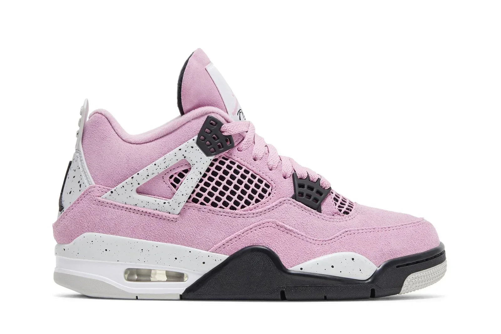 Tênis Air Jordan 4 Retro Orchid Rosa vista lateral