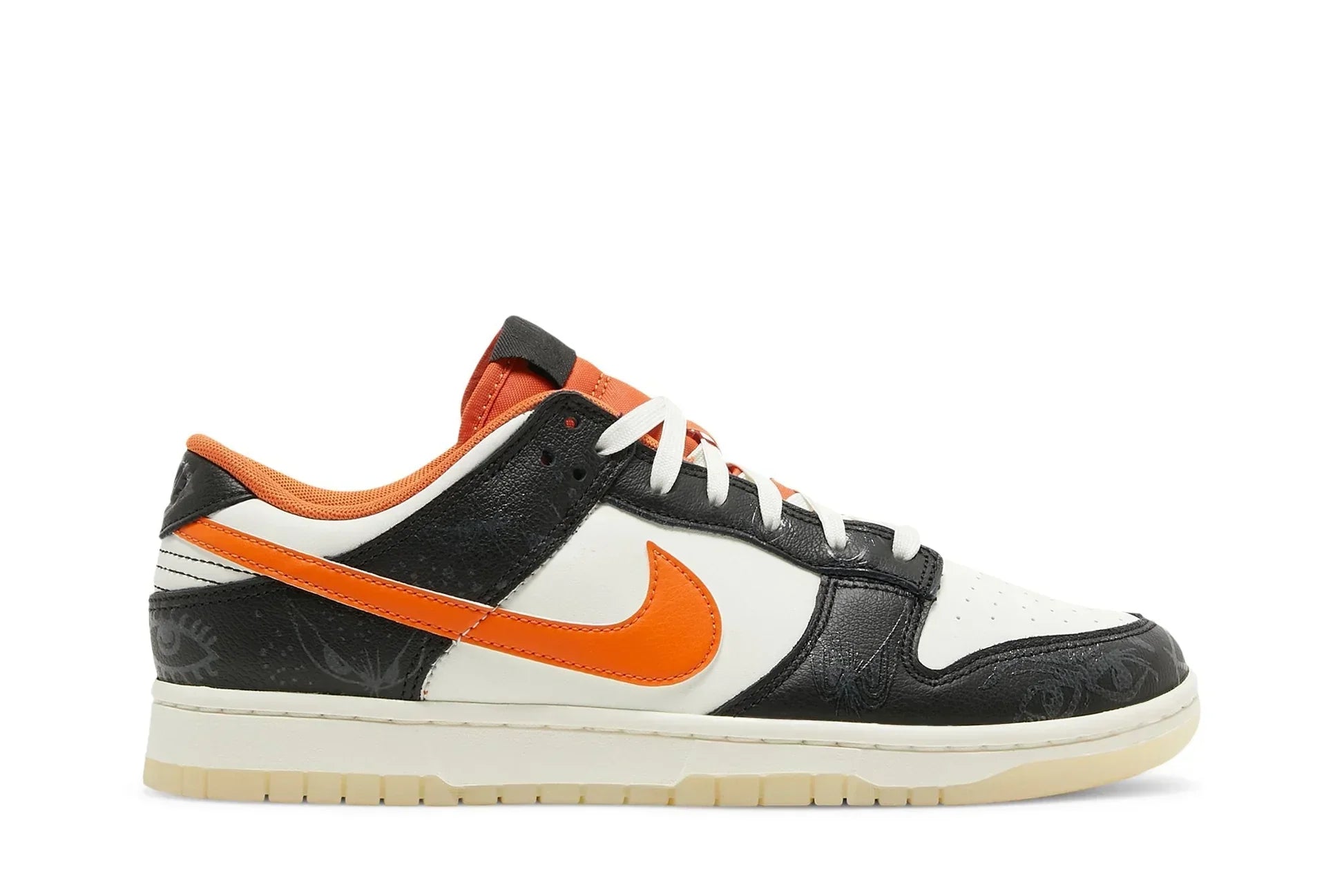 Tênis Nike Dunk Low Halloween 2021 Laranja vista lateral
