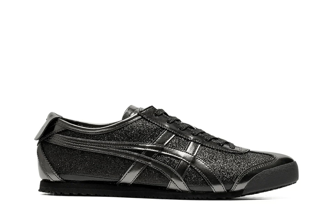 Tênis Onitsuka Tiger Mexico 66 Glitter Pack Black Gunmetal Preto vista lateral