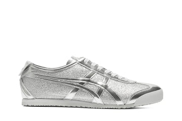 Tênis Onitsuka Tiger Mexico 66 Glitter Pack Pure Silver Prateado vista lateral