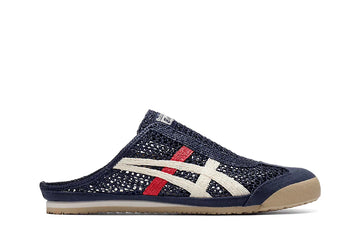 Tênis Onitsuka Tiger Mexico 66 Sabot Iron Navy Cream Azul vista lateral