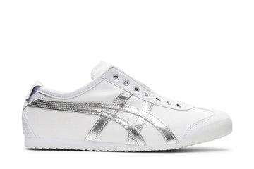 Tênis Onitsuka Tiger Mexico 66 Slip-On White Pure Silver Prateado vista lateral