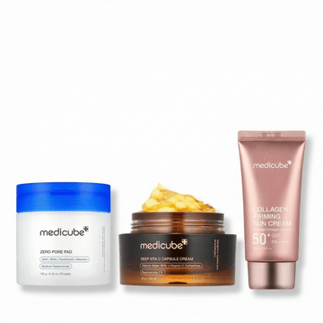 Kit Trio Medicube Clareamento, Limpeza de Poros e Proteção Solar