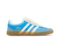 Tênis Adidas Gazelle Indoor x Bad Bunny San Juan Azul vista lateral
