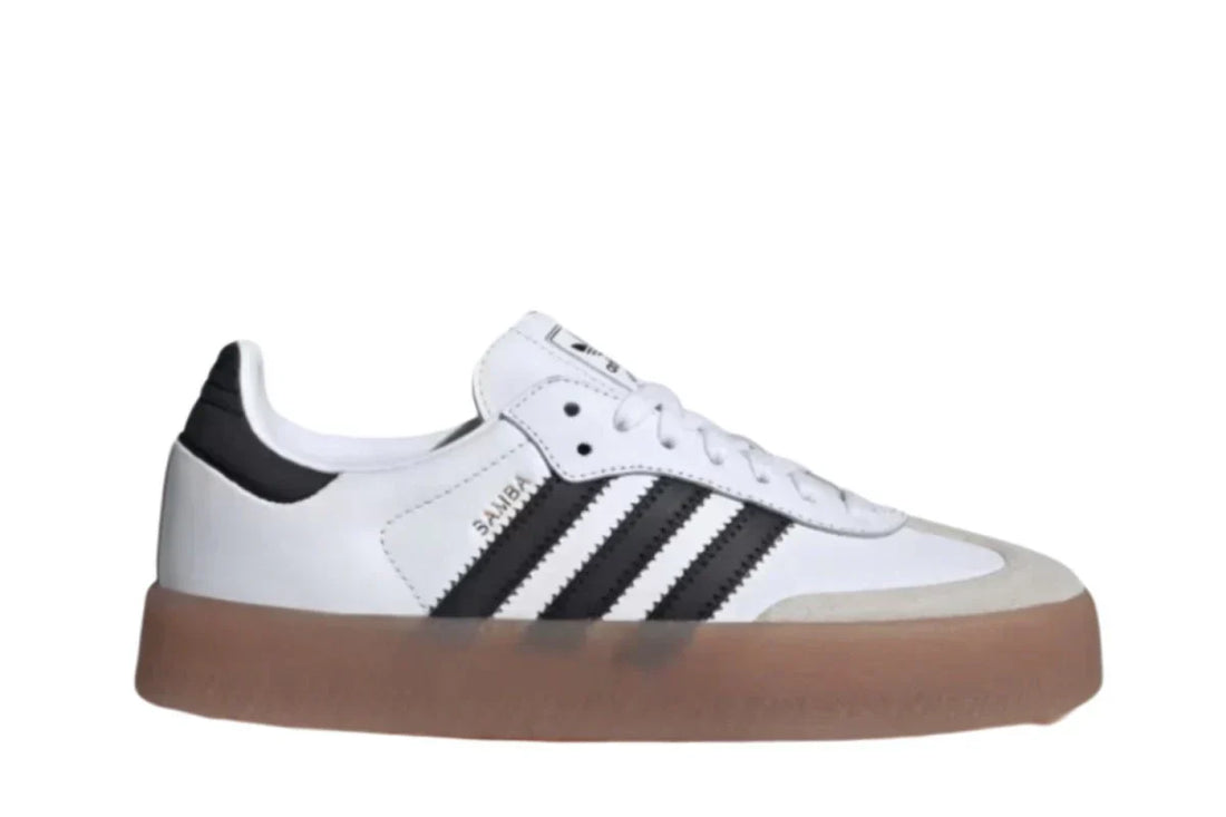 Tênis Adidas Sambae Cloud White Silver Metallic Gold Branco vista lateral