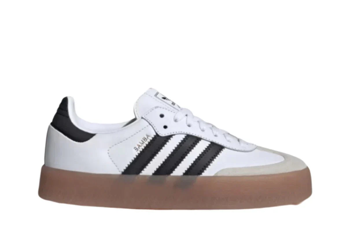 Tênis Adidas Sambae Cloud White Silver Metallic Gold Branco vista lateral