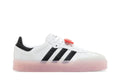 Tênis Adidas Sambae x Hello Kitty Cloud White Clear Pink Branco vista lateral