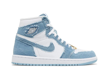 Tênis Air Jordan 1 High OG Denim Azul vista lateral