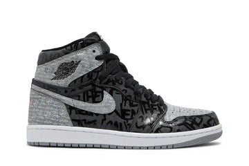 Tênis Air Jordan 1 High Og Rebellionaire Cinza vista lateral