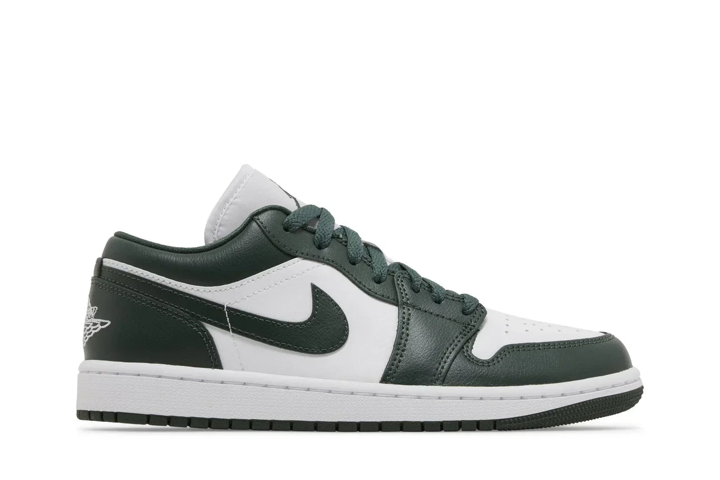 Tênis Air Jordan 1 Low Galactic Jade Verde detalhe do solado