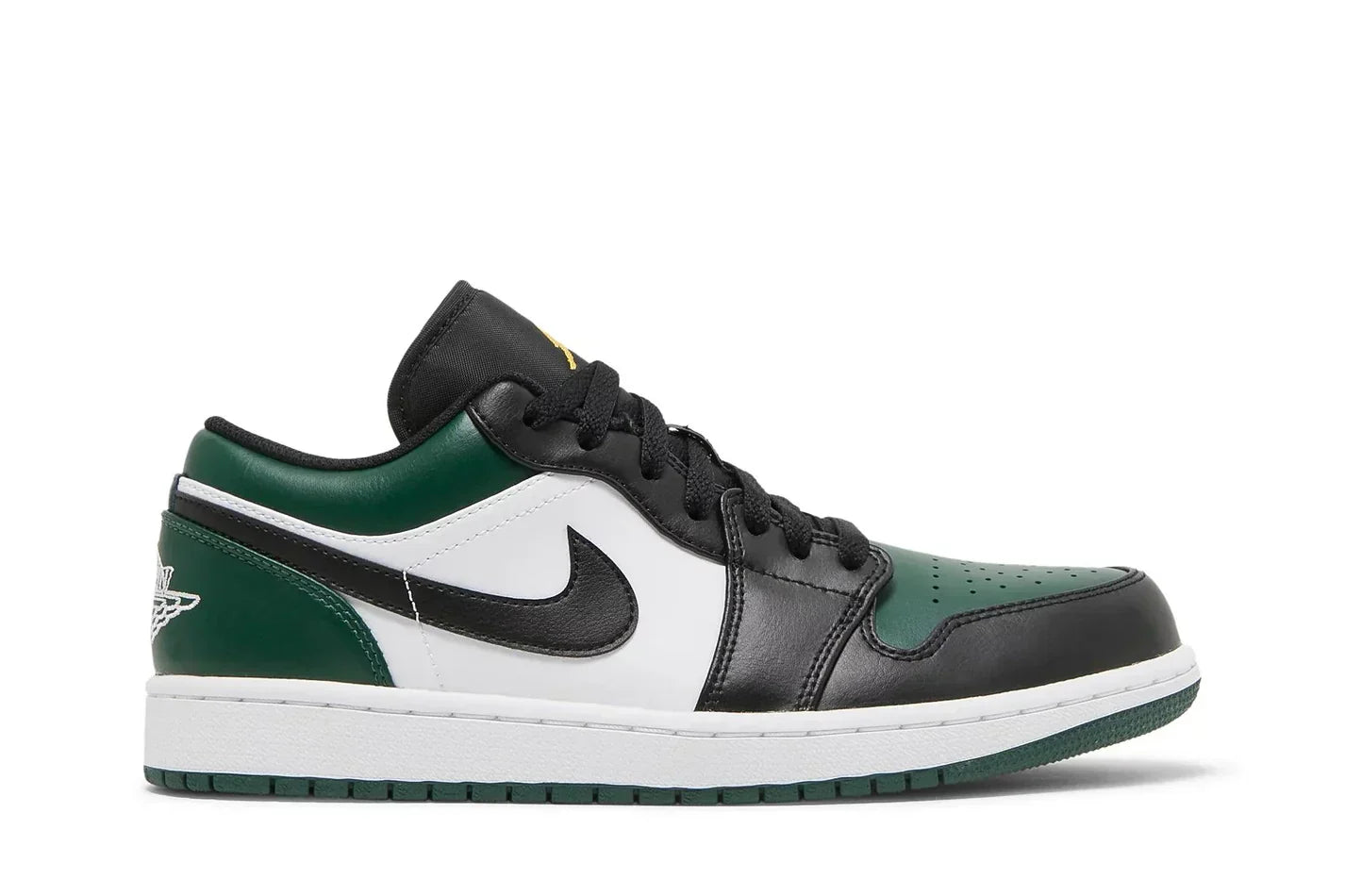Tênis Air Jordan 1 Low Green Toe Verde vista lateral
