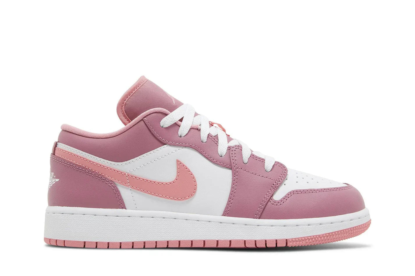 Tênis Air Jordan 1 Low GS Desert Berry Rosa vista superior