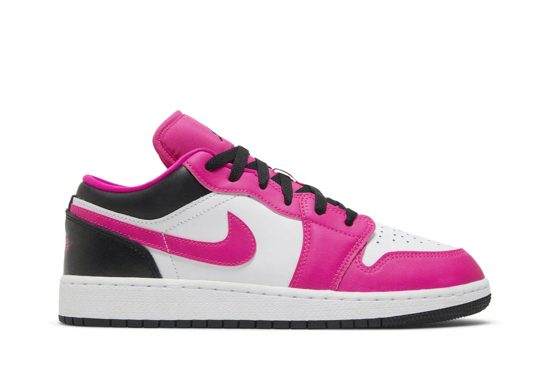 Tênis Air Jordan 1 Low GS Fierce Pink Rosa vista lateral