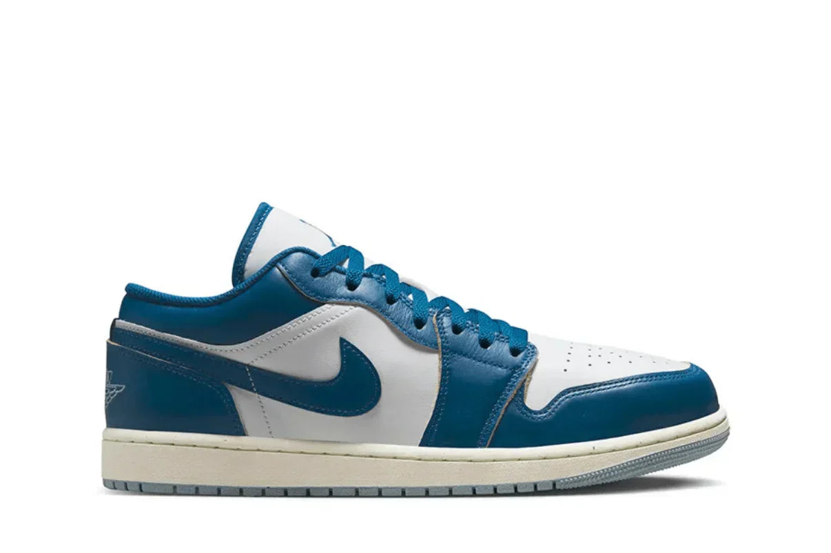 Tênis Air Jordan 1 Low Industrial Blue Azul vista superior