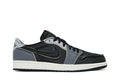 Tênis Air Jordan 1 Low OG EX Black and Smoke Grey Cinza vista superior