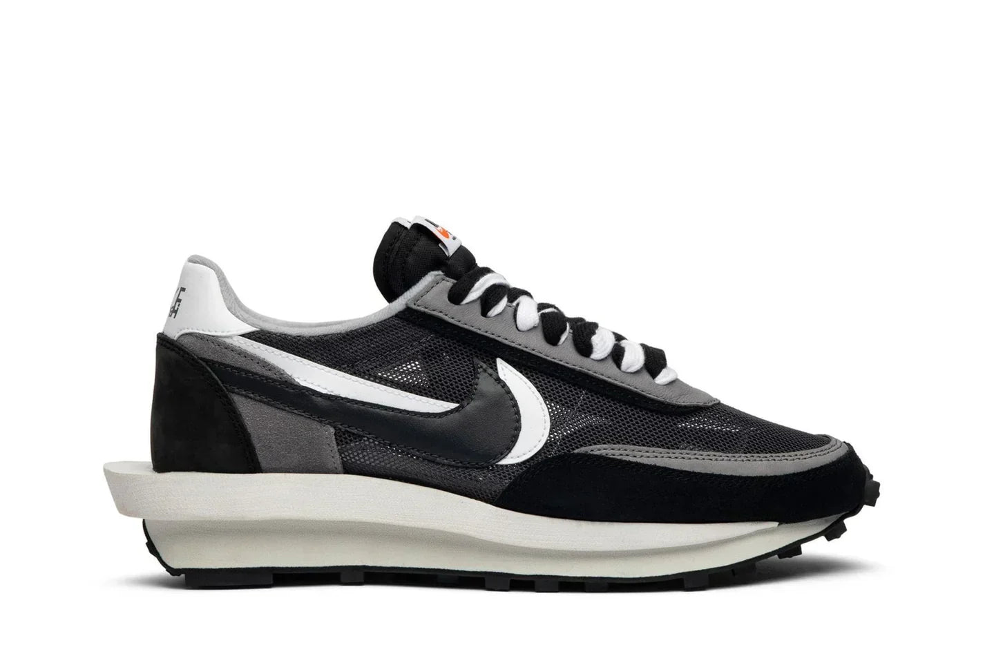 Tênis Nike LD Waffle x Sacai Black Preto vista superior