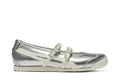 Tênis Onitsuka Tiger Mexico 66 TGRS Silver Cream Prateado vista lateral