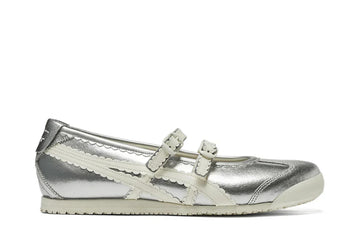 Tênis Onitsuka Tiger Mexico 66 TGRS Silver Cream Prateado vista lateral