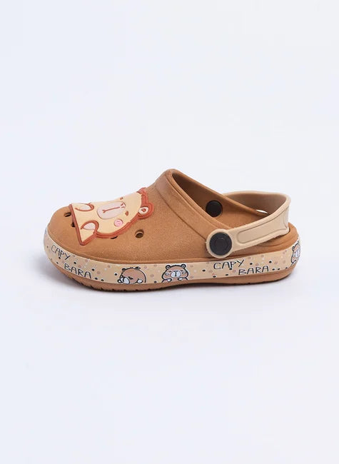 Babuche Infantil Menina Marrom Capivara