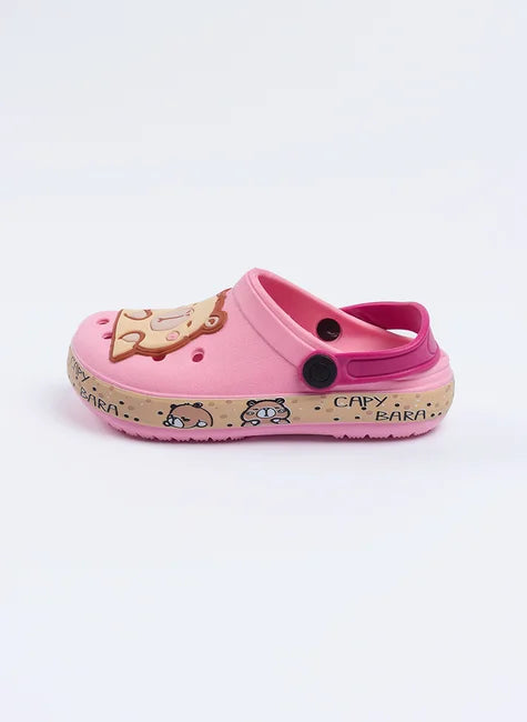 Babuche Infantil Menina Rosa com Tira Pink Capivara