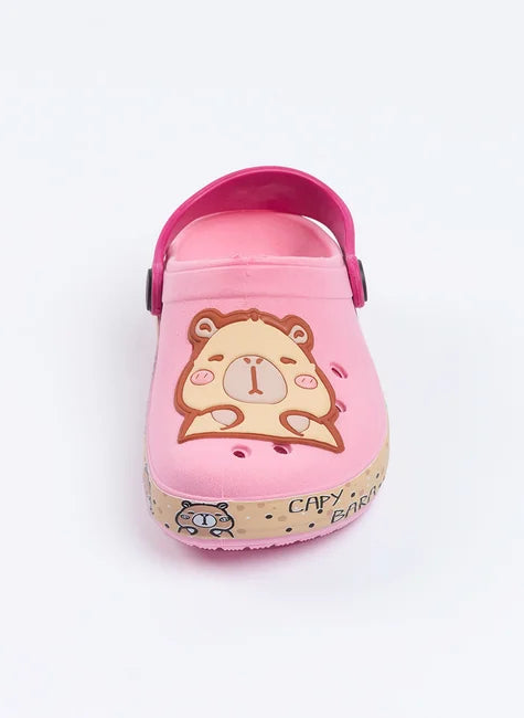 Babuche Infantil Menina Rosa com Tira Pink Capivara