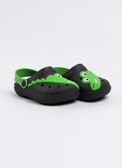 Babuche Infantil Menino Preto Jacaré
