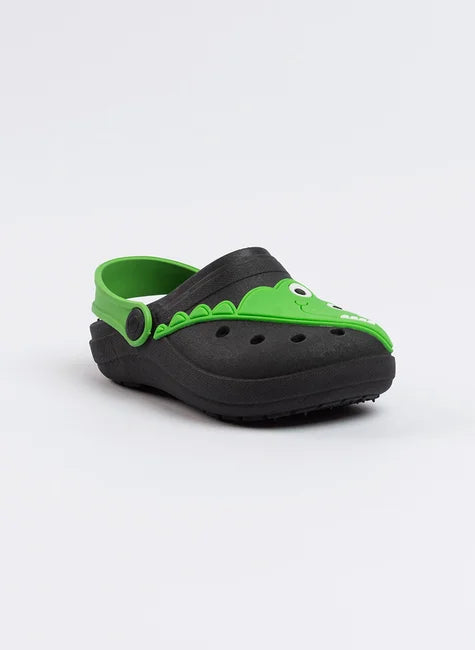 Babuche Infantil Menino Preto Jacaré