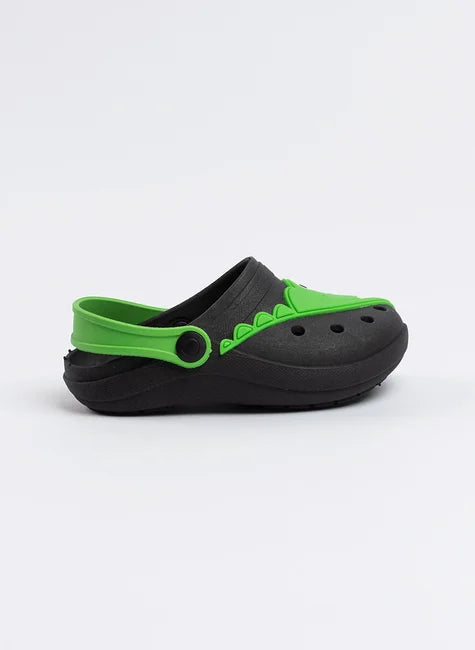 Babuche Infantil Menino Preto Jacaré