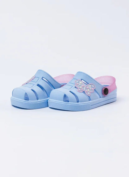 Babuche Infantil Menina Azul Borboleta