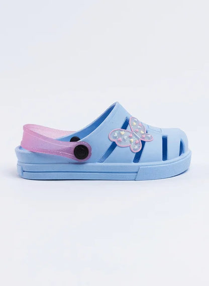 Babuche Infantil Menina Azul Borboleta