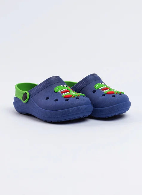 Babuche Infantil Menino Marinho Jacaré divertido